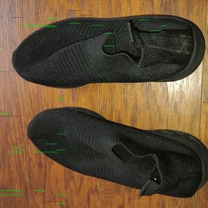 Women's Black Athletic Slip-On Shoes